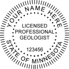   Minnesota Professional Geologist Seal Stamp